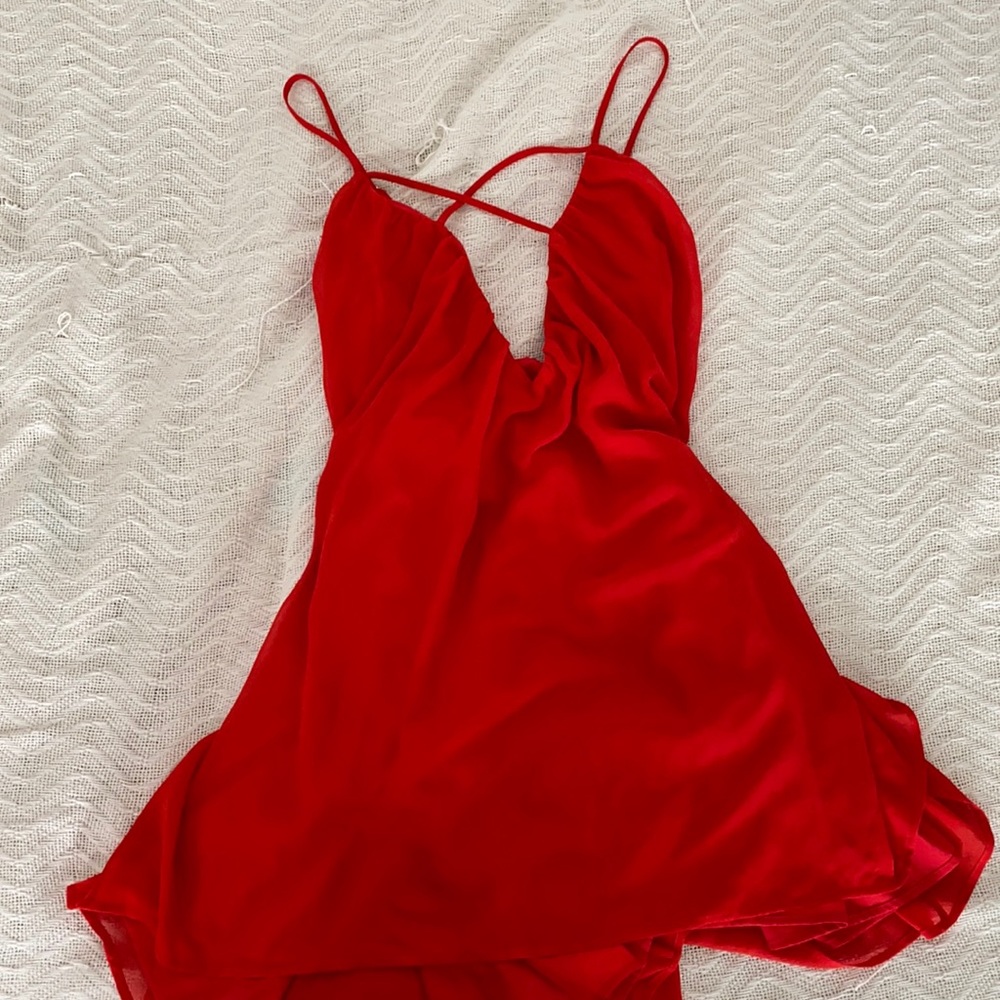 RED FLOWY SUNDRESS